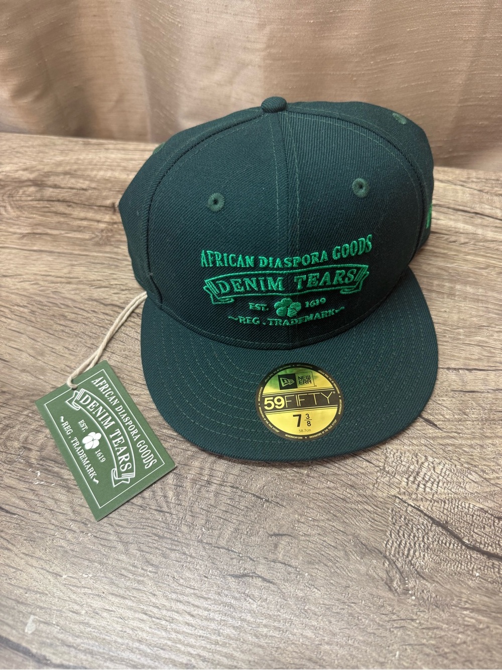 Denim Tears Green Hat New With Tags Size  7 3/8‎ NWT